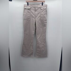 LOFT Women’s NWT The Slim Flare High Rise Pants in Khaki Size 14